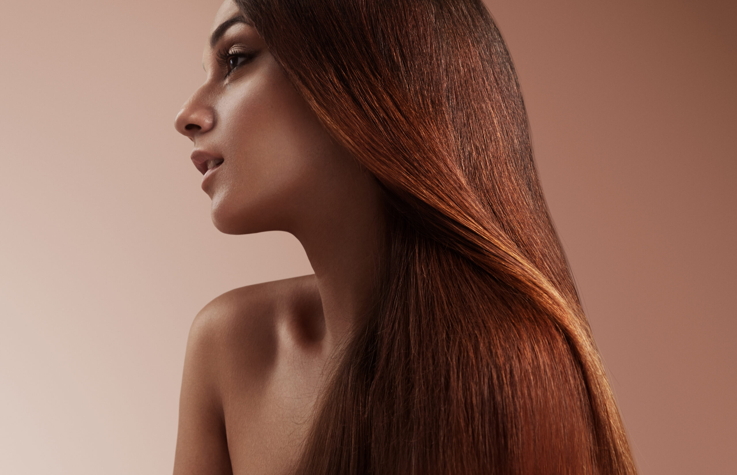 beauty woman with a healthy straight hair scaled Home